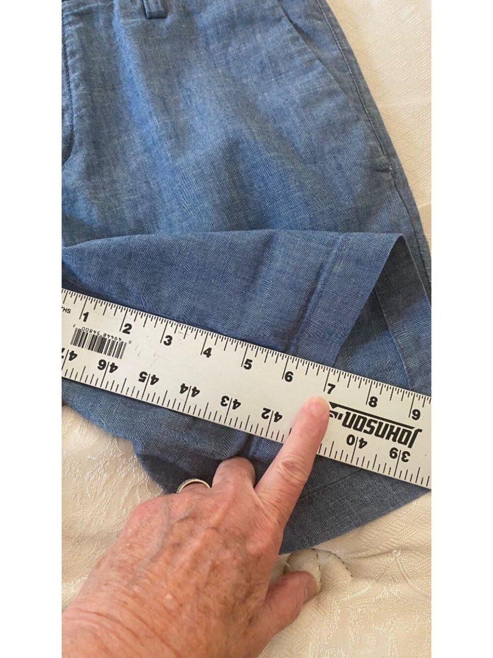 Chambray Rollup Shorts Banana Republic 0R Blue 100% cotton summer outdoors NWT - Picture 8 of 11